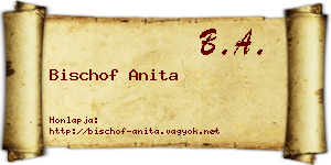 Bischof Anita névjegykártya